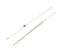 Kisangel 1 Ensemble Bracelet Femme Acier Inoxydable Réglable Charme Œil Malin Bijoux Délicats pour Toutes Occasions Accessoire Élégant