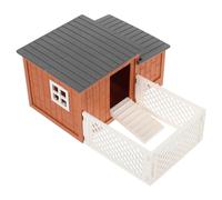 Kisangel 1 Ensemble De Clôture De Jardin en Plastique Décoration De Cour De Jardin Poulailler Miniature Kit De Maison Modèle Figurines d'action De Ferme Kit De Modélisation