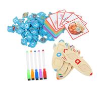 Kisangel 1 Ensemble Jouets De Classification des Lettres d'apprentissage des Lettres Éducatif pour Enfants Jeu D'orthographe De L'alphabet Apprendre des Jouets en Bois