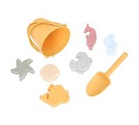 Kisangel 1 Ensemble Jouets de Plage Thématique Océanique pour Garçon Fille Seau Silicone Jaune et Petits Jouets Parfaits pour Jouer Sable et Entre