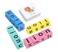Kisangel 1 Ensemble Jouets d'orthographe Jeux d'orthographe Jeux de Reconnaissance de Lettres Jeu d'association de Lettres Jeux d'apprentissage de Lettres Assorties d'orthographe Bois