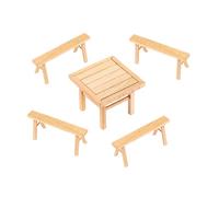 Kisangel 1 Ensemble Kit de Construction Bois Modélisme Table et Chaises Puzzle DIY Éducatif pour Développer Coordination et Force Manuelle