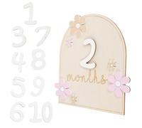 Kisangel 1 Ensemble Plaque commémorative en bois accueillir signes depuis commémoratif planche signe de cartes d'étape de bébé marqueur d'étape pour bébé signe de bois bébé Coloré