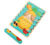 Kisangel 1 Ensemble Puzzle Éducatif Bois pour Garçon Fille Apprentissage avec Design de Fruits et Légumes Développement Cognitif et Coordination Main Oeil pour Garçons et Filles