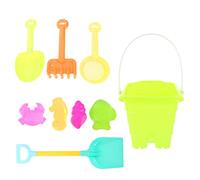 Kisangel 1 Ensemble Set de Jouets de Plage pour Garçon Fille Kit de Jouets de Sable avec Seau et Outils Vert avec Formes Amusantes pour Développer Imagination Coordination des Garçon Fille
