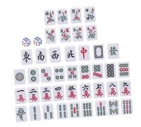 Kisangel 1 Ensemble Set de Mini Mahjong Délicat Tuiles de Mahjong de Voyage Kit de Jeu de Table Portable pour Famille