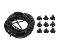 Kisangel 1 Jeu Accessoires D'aquarium Ventouse pour Aquarium Accessoire D'aquarium Tube à Air D'aquarium Black Plastique