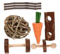 Kisangel 1 Jeu en Bois Jouets pour Rats Cochon Cage Animal de Compagnie Bistro farci Ours Jouets à mâcher oraux Jouets à mâcher pour Hamster Jouets Mordant Le Hamster pour Hamsters