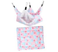 Kisangel 1 Jeu Hamacs Et Tapis pour Animaux De Compagnie Lit Chinchilla Chaud Hamac en Peluche Tunnel pour Cobaye Coussin Cochon d'Inde en Peluche Lit Hamac pour Animaux De Compagnie Coton