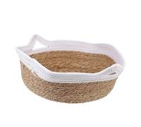 Kisangel 1 Pc lit pour Animaux de Compagnie Lit pour Chien copropriété Couverture Cage à Chien s pour Chat Coussin Chat nid de pour d'été pour Paille Blanche