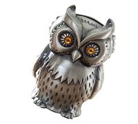 Kisangel 1 Pièce Coffre à Zinc Alliage Forme de Hibou Vintage Tirelire Originale pour Adultes pour Anniversaire Saint Valentin