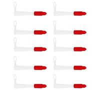Kisangel 10 pièces Buses Silicone Durables avec Bouchons à Vis Hermétiques pour Cartouches de Mastic Embouts Anti-obstruction pour Calfeutrage Précis Kit Complet avec Capuchons Rouges et