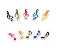 Kisangel 10 pièces Clips à Partitions Piano Plastique Coloré Pince Musicale avec Notes Colorées Accessoire pour Pianistes et Amateurs de Musique