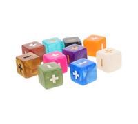 Kisangel 10 pièces Lot de Dés Arithmétique Colorés pour Apprentissage Mathématique Éducatif de Calcul avec Signes pour Garçon Fille et Jeu Classe Couleur Aléatoire Couleur Aléatoire