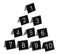 Kisangel 10 pièces Lot Marqueurs Numéros Acryliques Triangulaires pour Tables Indicateurs Preuves Scène Crime Numéros Signalisation Pratique et Solide pour Jeux Détective et Décorations