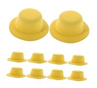 Kisangel 10 pièces Mini Hats for Crafts DIY Tiny Top Caps for Dolls Pets Lightweight Comfortable Small Bowler Hats and Party Accessories
