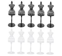 Kisangel 10 pièces Miniature Mannequin Dress Form Supports for Doll Clothes Display Lightweight Doll Accessories and for Dollhouse Decor and Fashion Design Play