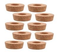 Kisangel 10 Pièces Plant Cork Stoppers with Center Hole Hydroponic Glass Vase Lids Replacement for Plant Propagation and Growing