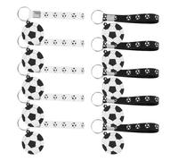 Kisangel 10 Pièces Porte-clés Football Silicone Résistant Décoration Légère pour Sacs à Dos Organiseur de Clés Créatif Cadeau pour Fêtes Sportives et Événements Scolaires