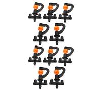 Kisangel 10 Pièces Tête D'arrosage Micro-rotative G Type en Plastique Noir avec Raccord 4/7mm, Installation Rapide pour Pelouses et Vergers, Optimise la Santé des Plantes