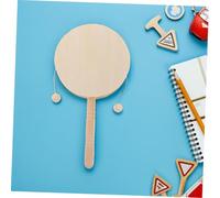 Kisangel 10 Pièces Unpainted Wood Rattle Drums for Lightweight Handheld Percussion Instruments DIY Craft Toys for Early Learning and Parent Child Art Activities