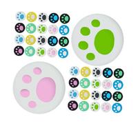 Kisangel 100 pièces Capuchons Joystick Silicone Chat Grip Pouce Antidérapant Protection pour Manette Console de Jeu Facile à Installer Design Patte Chat Mignon 10 Couleurs 【10 pièces par