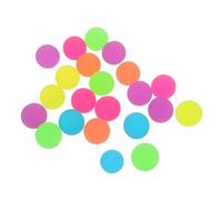 Kisangel 100 Pièces Couleur Boule élastique mélangée Colorful Table Tennis Balls Jouets balles rebondissantes Balle rebondissante Boules de cotillons Rubber Assorties Caoutchouc