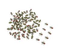 Kisangel 100 Pièces Fausses Mouches Plastique Solides pour Farces Décoration Halloween Réaliste Insectes Factices pour Fêtes et Blagues