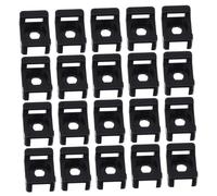 Kisangel 100 pièces Supports Base de Fixation pour Câble Type Selle Embase pour Serre-câbles Autobloquants Gestion Filaire Stable et Facile à Installer Noir