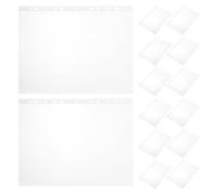 Kisangel 100 Pochettes Porte-dossards de Course Transparentes en Vinyle 30 X 23 Cm 11 Trous, Imperméables, pour Rangement et Affichage Marathon, Compatible Classeurs A4,