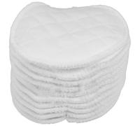 Kisangel 10pièces Coussinets Allaitement Réutilisables 12 Couches Coton Lavables et Doux pour Grossesse et Allaitement Coussinets Anti-fuit de Lait Maternel Blancs