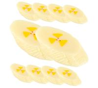 Kisangel 10pièces Tranches De Banane Artificielles Fausses Plastique Décorations De Fruits pour Photographie Modèle De Fruit De Banane pour Activités Éducatives
