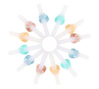 Kisangel 12 ensembles Pailles Silicone avec Attaches pour Réutilisables pour Bol à Boire Assortiment Pastel Accessoires Pratiques pour Boissons Soupes