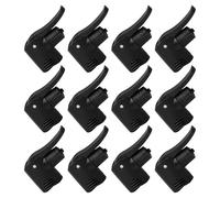 Kisangel 12 Pièces Adaptateur de Valve pour Pompe à Vélo Plastique Noir Tête de Pompe à Air sans Outil Connexion Ferme et Étanche Remplaceurs Durables pour Valves Fine et Large Accessoires