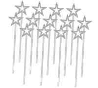 Kisangel 12 Pièces Baguette Pentagramme des Bâtons pour Les Enfants Étoile Fée Faire La Fête Jouets De Baguette pour Enfants Girl Sequin Star Wands Plastique
