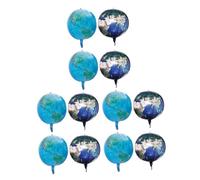 Kisangel 12 Pièces Ballons Globe Terre Aluminium pour Fête Anniversaire Décoration Planète Sphère pour Événements à Thème Terre
