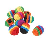 Kisangel 12 Pièces Bean Bags Handmade Knitted Craft Balls Soft Lightweight Tossing Toys for Indoor Outdoor Sensory Play and Coordination Development