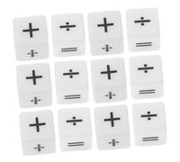 Kisangel 12 pièces Dés Enseignement Mathématiques Acrylique avec Signes de Calcul Jeu Éducatif pour Garçon Fille Accessoire Ludique pour Apprentissage des Opérations et Jeux de Société