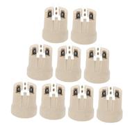 Kisangel 12 pièces Douille Céramique Épaisse pour Lampes à Vis Support Lampe Résistant à Haute Température Compatible LED Halogène et Incandescence Montage Facile pour Remplacement