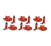 Kisangel 12 pièces Lot de Ballons Aluminium Thème Western Chapeau de Cowboy et Bottes Décorations Gonflables pour Fête Anniversaire Cowboy Accessoires Photo Amusants et Faciles à Gonfler