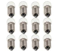 Kisangel 12 pièces Lot de Mini Ampoules à Petit Culot Vis pour Expérience Physique Remplacement Ampoule Lampe de Poche Éclairage Portable Éducatif et Camping