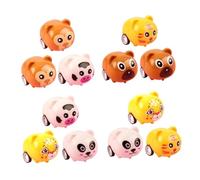 Kisangel 12 pièces Mini Pull Back Cars Set Mixed Animal Styles Toy Vehicles for Promotes Motor Skills and Cognitive Development Birthday Gift