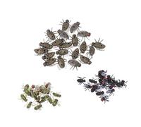 Kisangel 120 pièces Insectes Halloween Faux Réalistes Décoration Blagues Jouets Modèles Mouche pour Fêtes Carnaval
