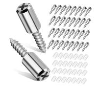 Kisangel 120 pièces Taquets Étagère Auto-taraudeurs avec Manchons de Protection Supports Vis pour Étagères Bois et Verre Chevilles Fixation Armoires et Bibliothèques Résistants et Stables