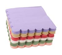 Kisangel 120 serviettes de table festonnées et colorées - 12,5 x 12,5 cm - Serviettes jetables 2 plis pour cocktails, desserts et décorations de table festives