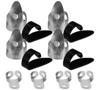 Kisangel 12pcs Médiators pour Guitare en Métal Argenté Ajustables sans Bavures, Légers Usage Professionnel et Personnel