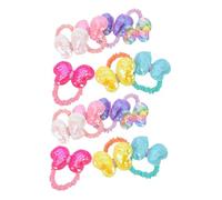 Kisangel 14 Pièces Élastiques à Cheveux Garçon Fille Doux et Élastiques Noeud Paillettes Brillantes pour et Tout-petits Maintien Confortable des Queue de Cheval et Chignons Colorés