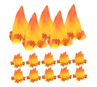 Kisangel 15 Pièces Miniature Campfire Resin Ornaments Realistic Flame Models for Dollhouse Micro Landscape Garden Decor