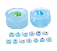 Kisangel 15 Pièces Miniature Glow in The Dark Resin Fish Bowl Figurines for Dollhouse Decor Luminous Micro Landscape Accessories Compact Mini Aquarium Ornaments