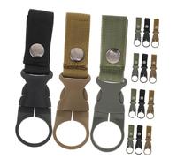 Kisangel 15 Pièces Mousquetons Nylon pour Bouteille Eau Clips Multifonctions pour Randonnée Camping et Activités Extérieures Porte-Bouteille Compact et Portable